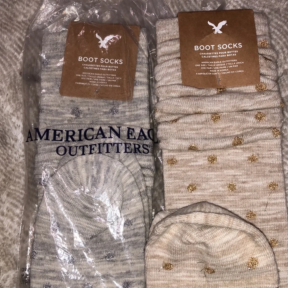 ✨ American Eagle Sparkle Boot Socks NWT *RARE*